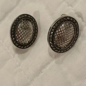 Judith Jack Sterling Silver and Marcasite Earrings